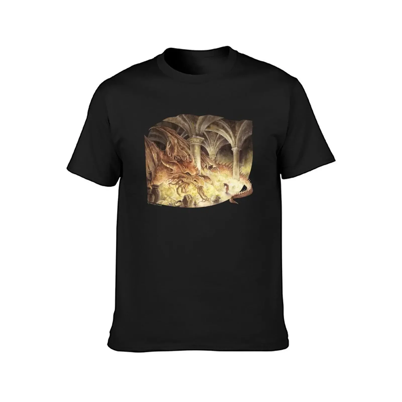 Bilbo and Smaug the Dragon T-Shirt tees animal prinfor boys customs T-shirts for men cotton