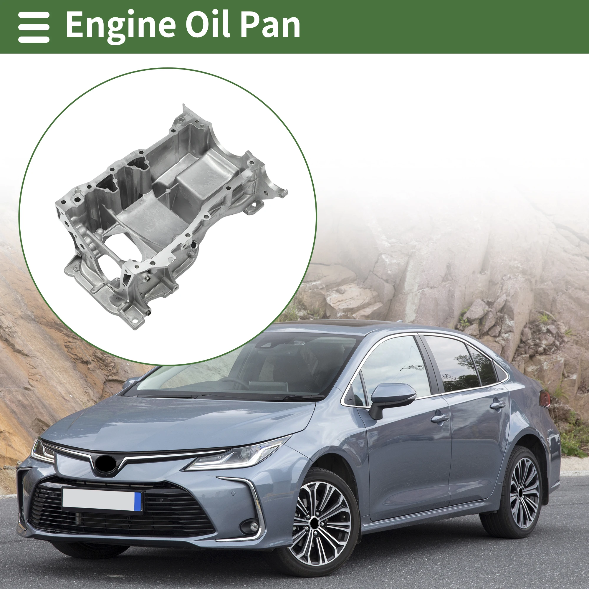 UXCELL 1 Pcs No.1142037010 Engine Oil Pan for Lexus CT200h 1.8L 2011-2017 Aluminum