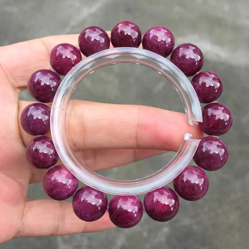 Natural Red Ruby  Round Beads Stretch Bracelet 10mm Gemstone Women Men Best Gift Fine Jewelry AAAAA