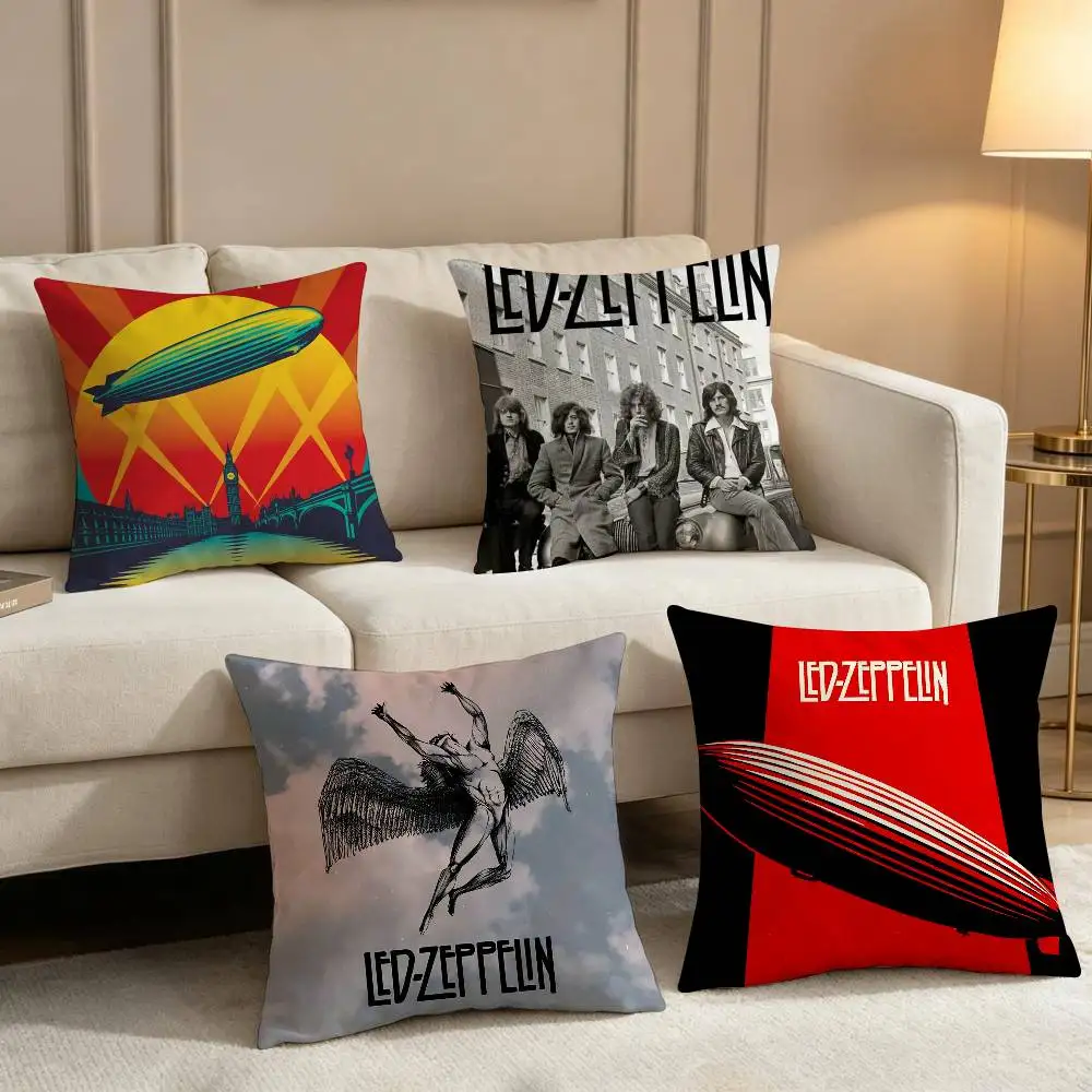 Rock Band The Soft Comfortable L-Led Zeppelin Pillow Case for Sofa Living Room Home Office Decor Protective Cover