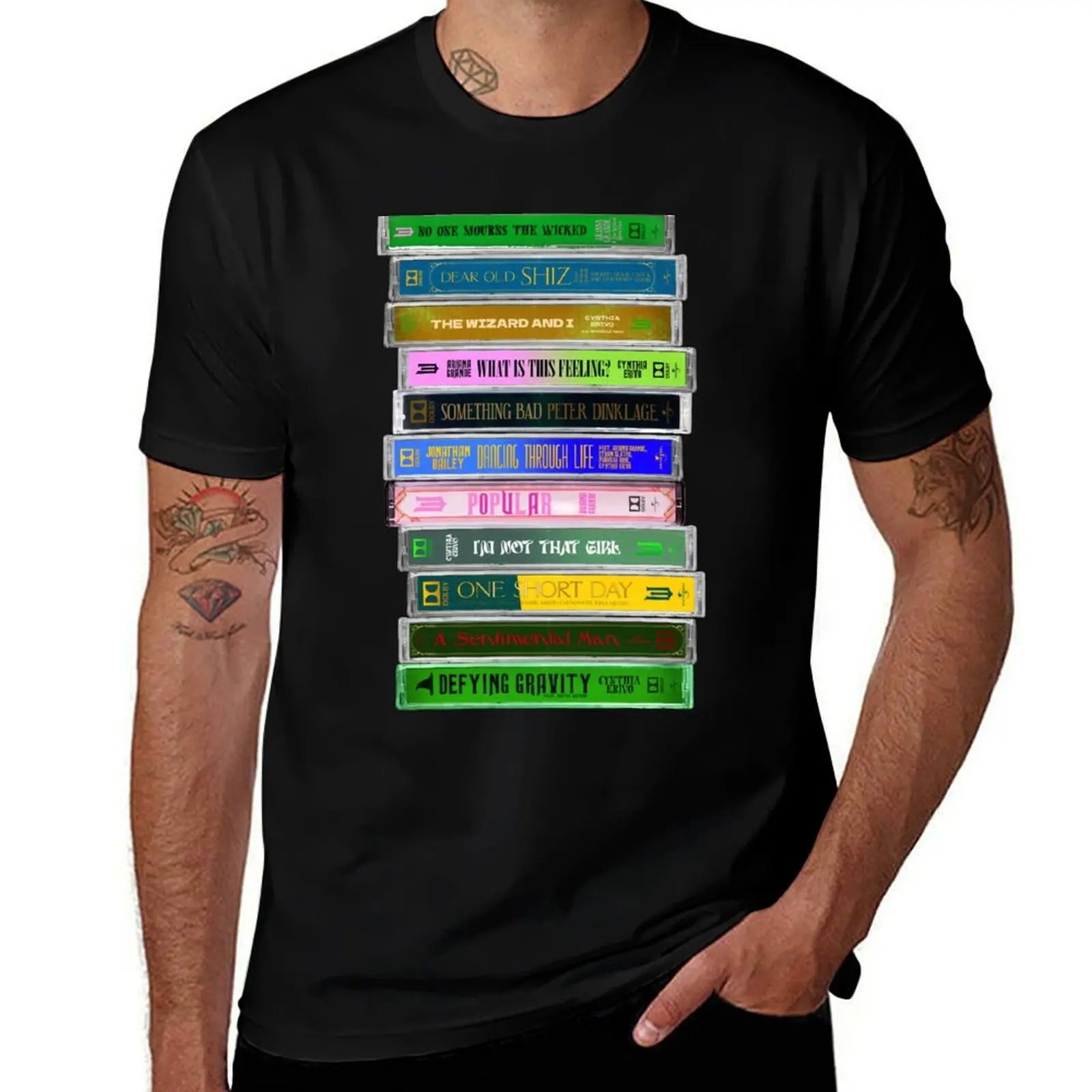 

Wicked Movie Cassette Tapes T-Shirt man t shirt summer anime tshirt