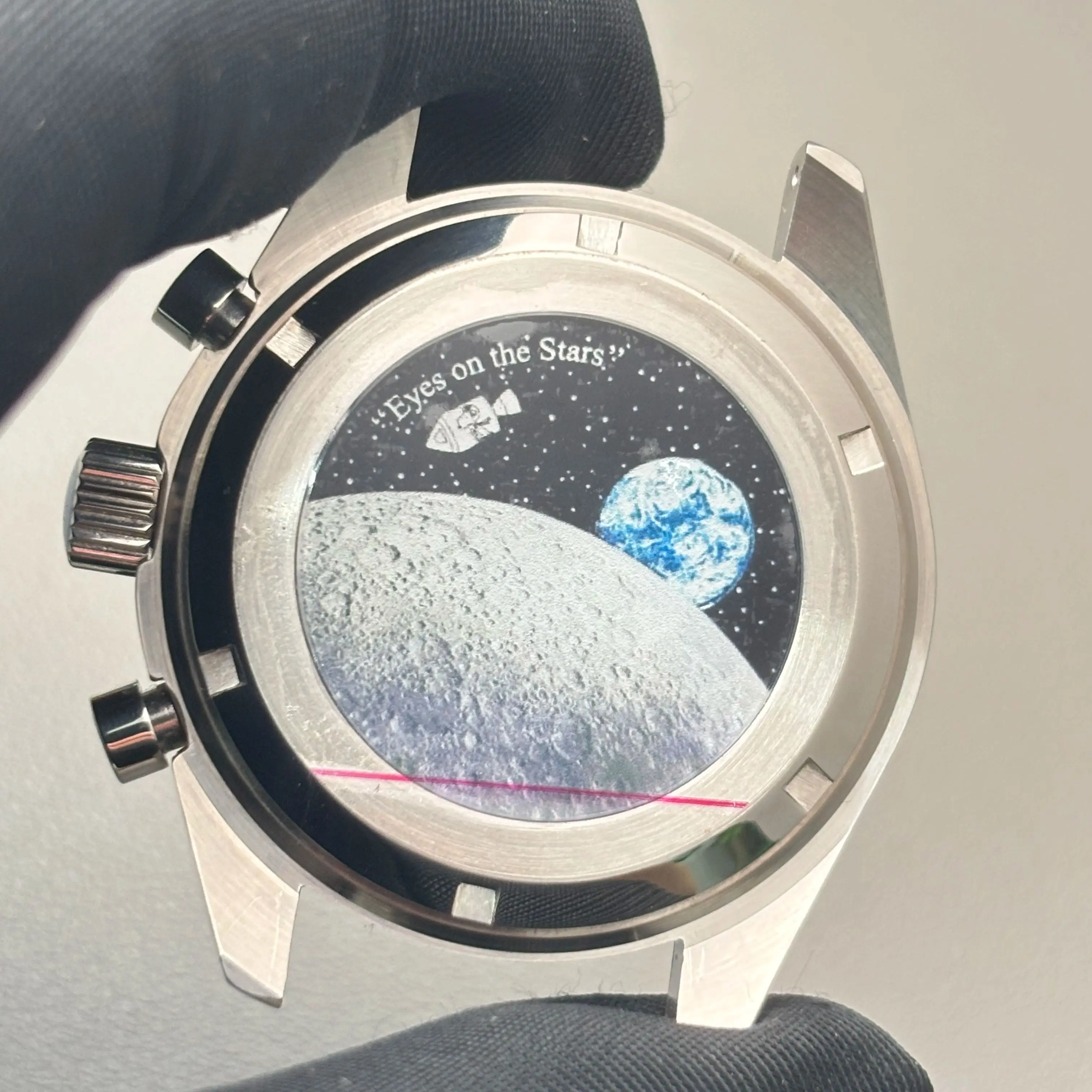 39.7mm VK63 Moon Metal Chronograph Watch Case