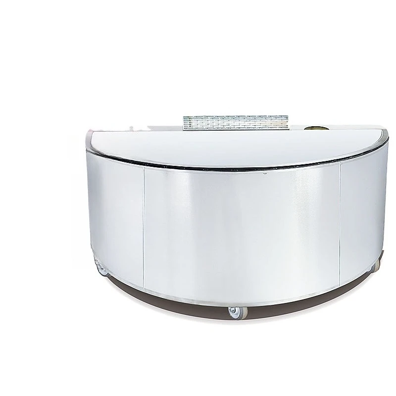Semi-circular Japanese-style teppanyaki with lower exhaust fan, iron plate grill oven c