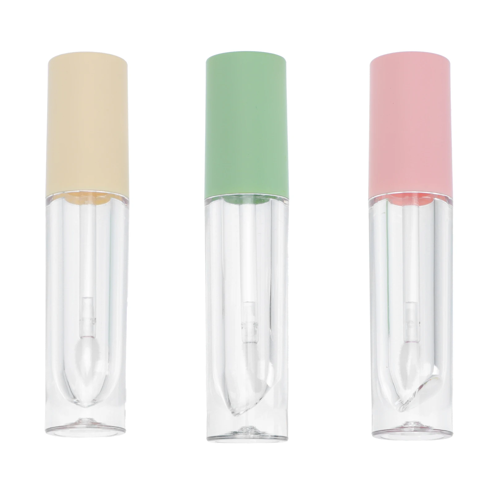 

3pcs 35ml Empty Gloss Bottles Transparent Lip Glazes Tubes Refillable Portable Storage for Lip Color Samples Leak Proof