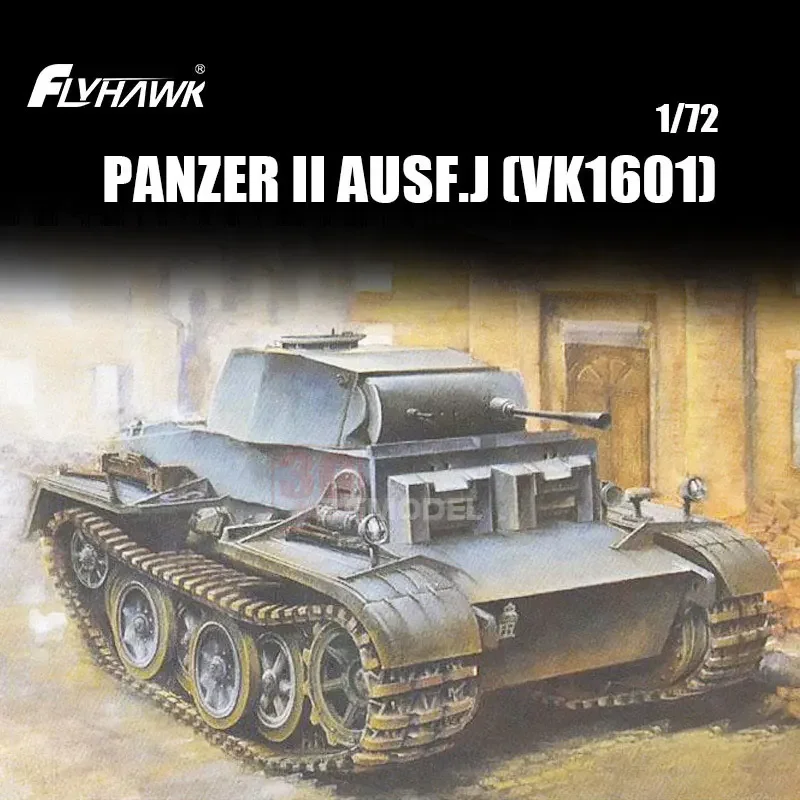 Flyhawk-Kit de modèle de réservoir assemblé, FH3005, Pz Kthrone w II Ausf J (VK16.01), 1/72