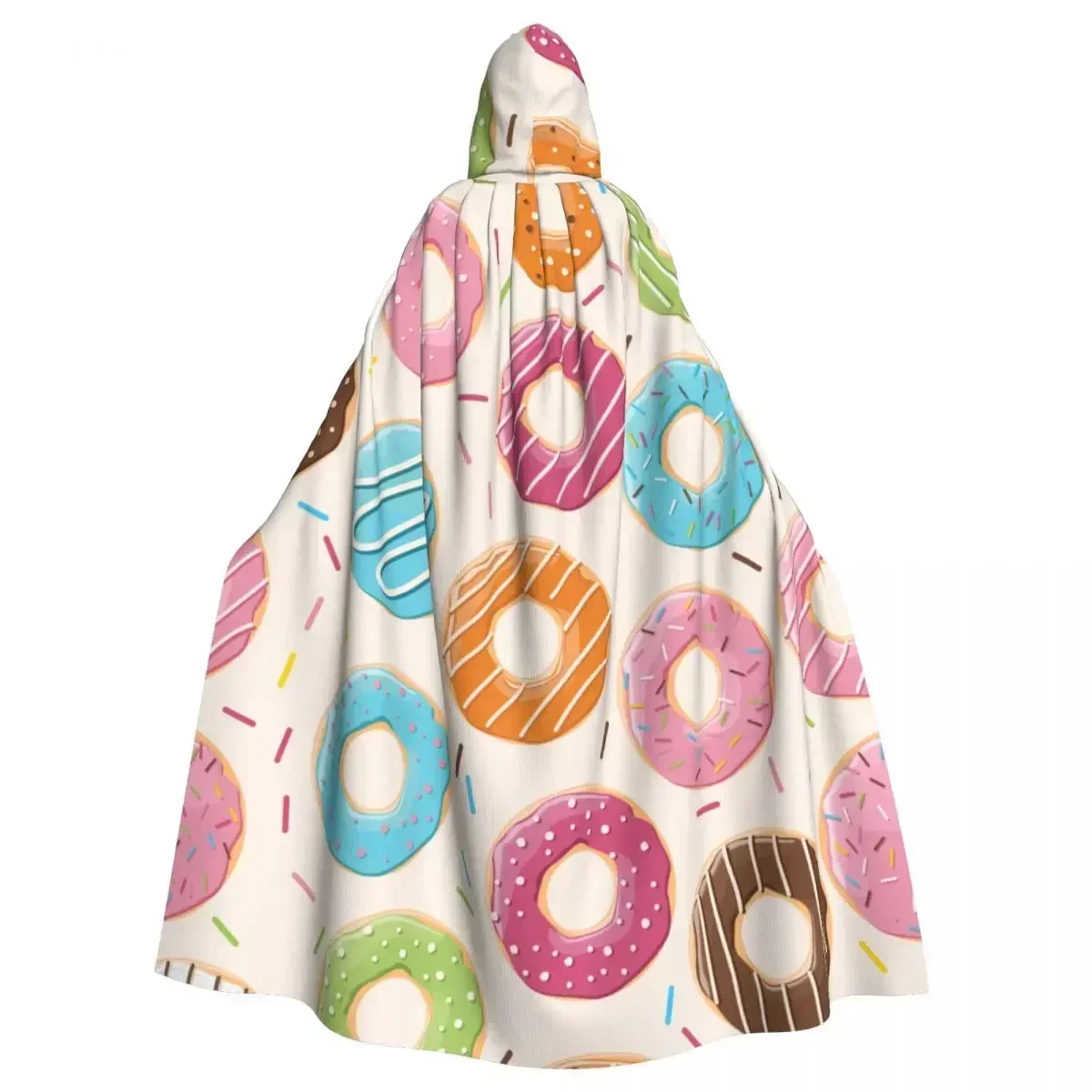 

Унисекс взрослый плащ с пончиками и капюшоном, длинный костюм ведьмы, косплей