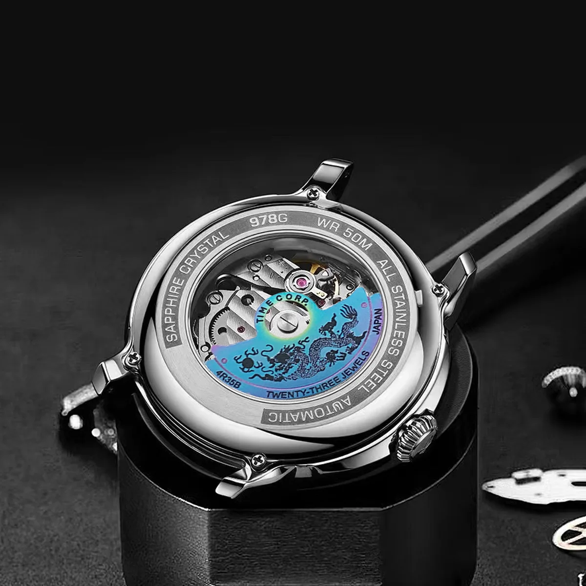 Zodiac NH35 Movement Automatic Hammer Rotor Metal Patch Fit for NH35 Watch Movement Retrofit Part Watch Repair Accessories