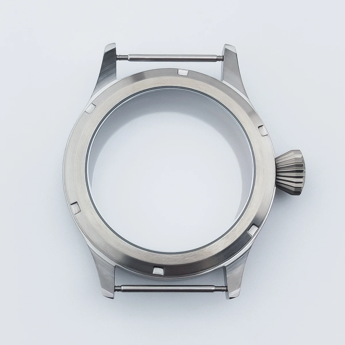 Neiton 43mm Silver Black PVD Bronze Colour Watch Case Sapphire Glass Sterile Steel Case ETA 6497,6498 Seagull ST3600 image 4