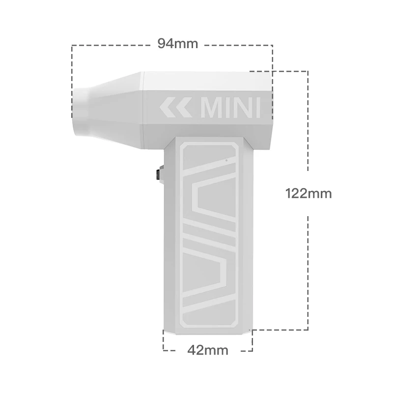 New 200000RPM Violent Fan Powerful Air Blower Vacuum Dust Cleaner Type C Super Powe Wind 52m/s Brushless Turbo Jet Blower