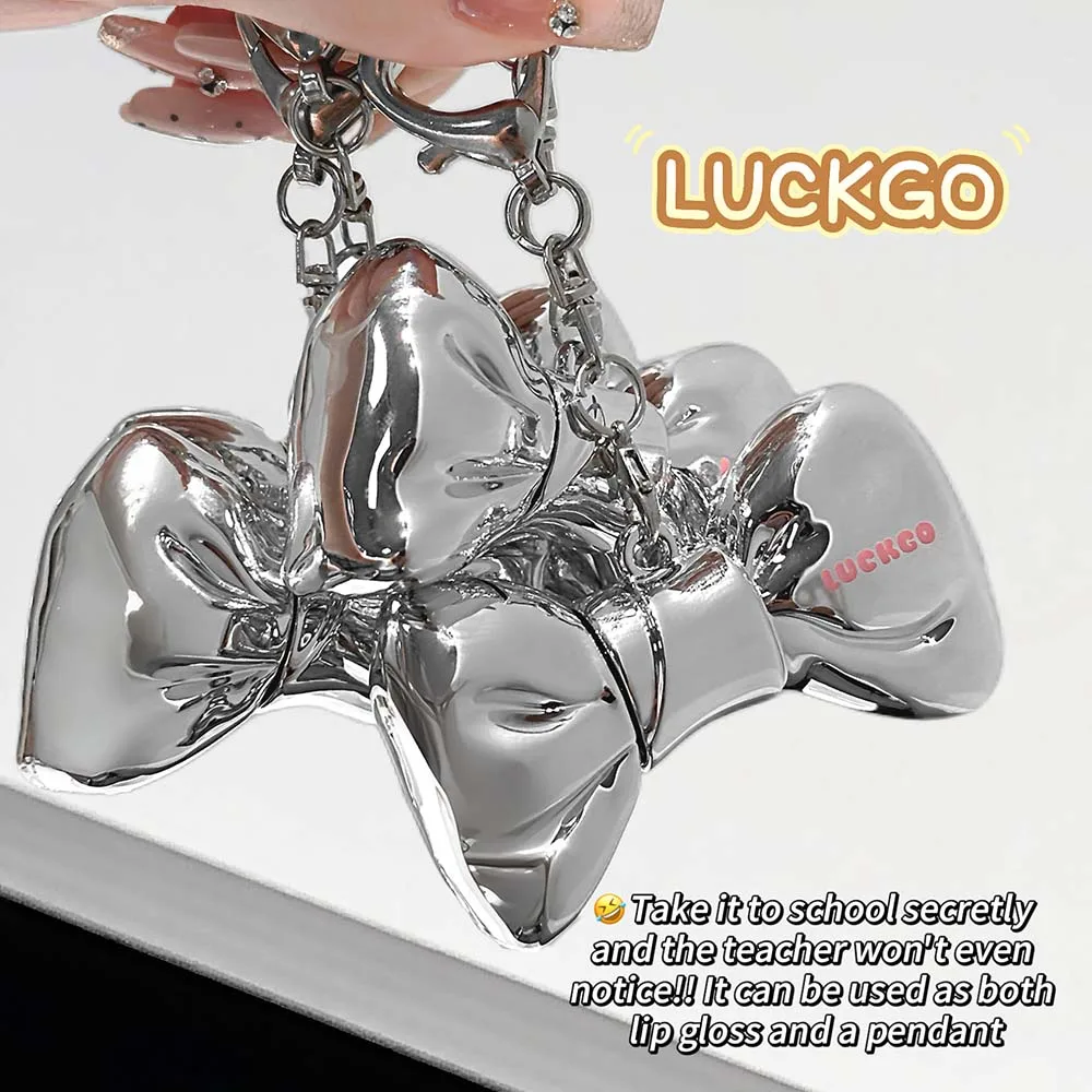 LUCKGO Bowknot Lip Gloss Set Water Light Plump Lips High Shine Sheer to Buildable Color Everyday Casual Vibe Makeup