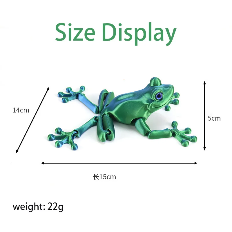 3D Printed Owl/Dragonfly/Kangaroo/Frog Model Multi-joint Movable Animals Figures Ornament Decorative Desktop Creativity Novelty