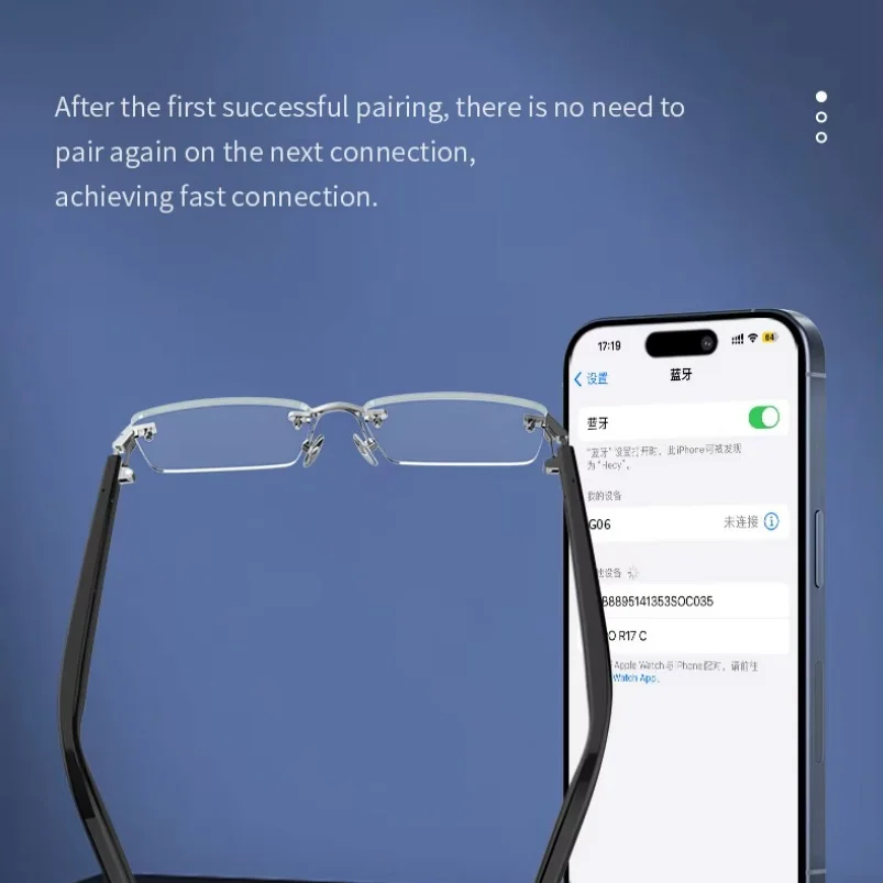 G06 스마트 무선 블루투스 안경 번역기 블루라이트 차단 헤드셋 전화 통화 및 음악 감상용