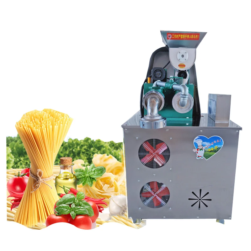 100kg/h High Efficiency Automatic Noodle Macaroni Spaghetti Maker Machine Pasta Extruder Making Machine Custom Mold