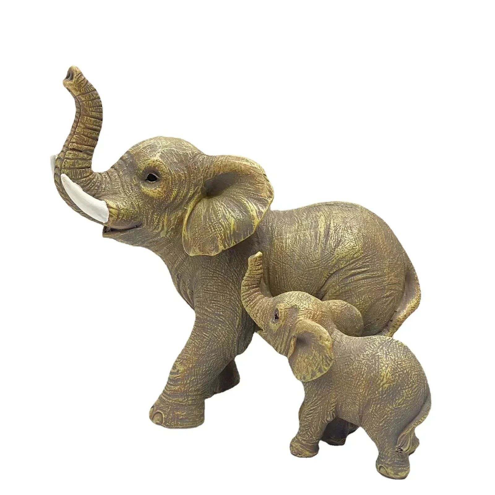 

New Mother and Child Elephant Resin Crafts Living Room, Desk, Office, Home Decoration, Ornaments and Creative Gifts