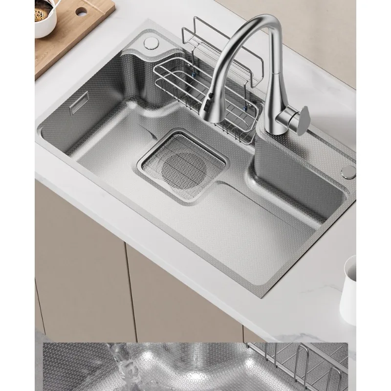 

Кухонная мойка, большая одинарная утолщенная раковина для овощей из нержавеющей стали 304.