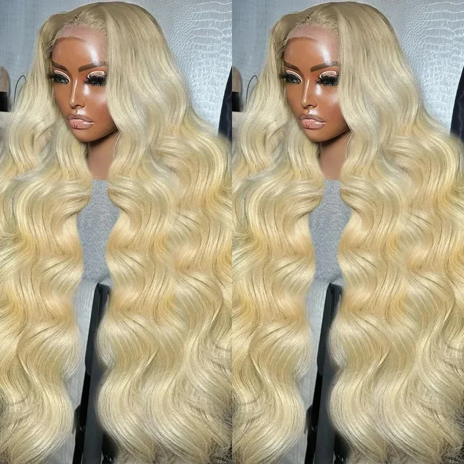 13x6 HD Transparent Lace Front Wig 613 Blonde Body Wave 13x4 Lace Frontal Human Hair Wigs 30 40 Inch Human Hair Wigs For Women