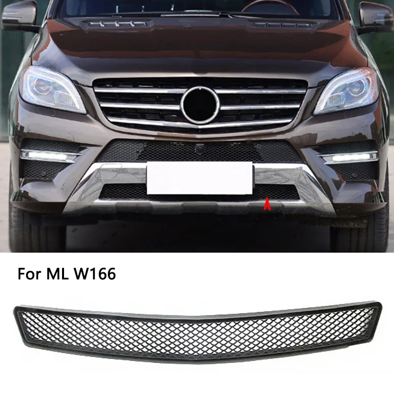 For Mercedes Benz ML Class W166 A1668855925 A1668858625 Front Intake hood Lower Grill Radiator Grille Chrome Trim Accessories
