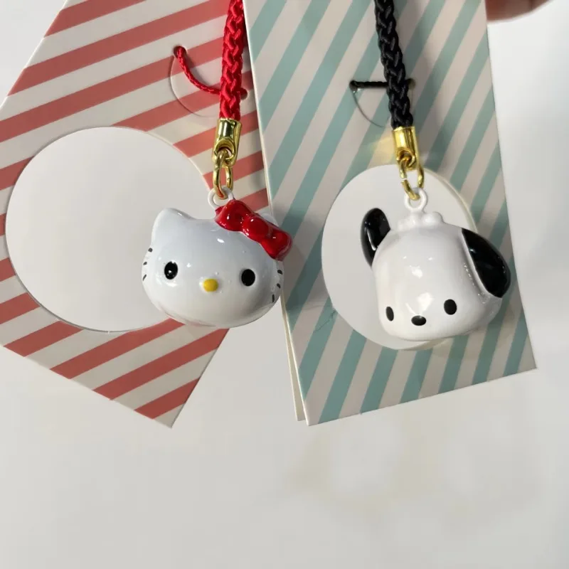 Hello Kitty Sanrio Pochacco Bell Pendant Cute Water Sound Bell Book Bag Pendant Toy Friend Gift