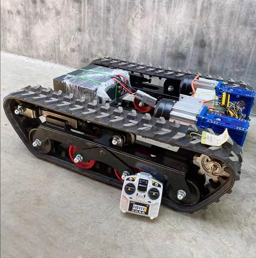 double electric engine Rubber crawler track chassis