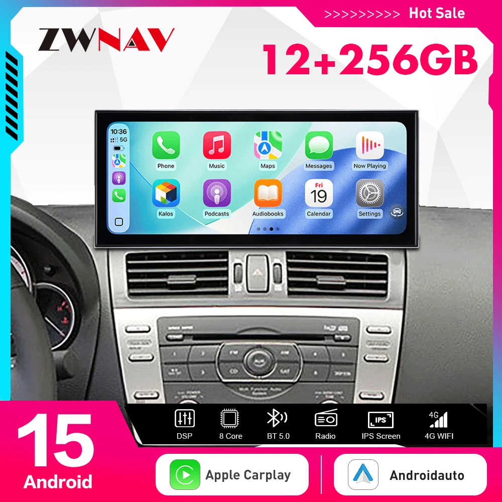 

Android 15 Carplay для Mazda 6 2004-2015, автомобильное радио, стерео, 15,8-дюймовый сенсорный экран, GPS-навигация, мультимедийный плеер, головное устройство, авто
