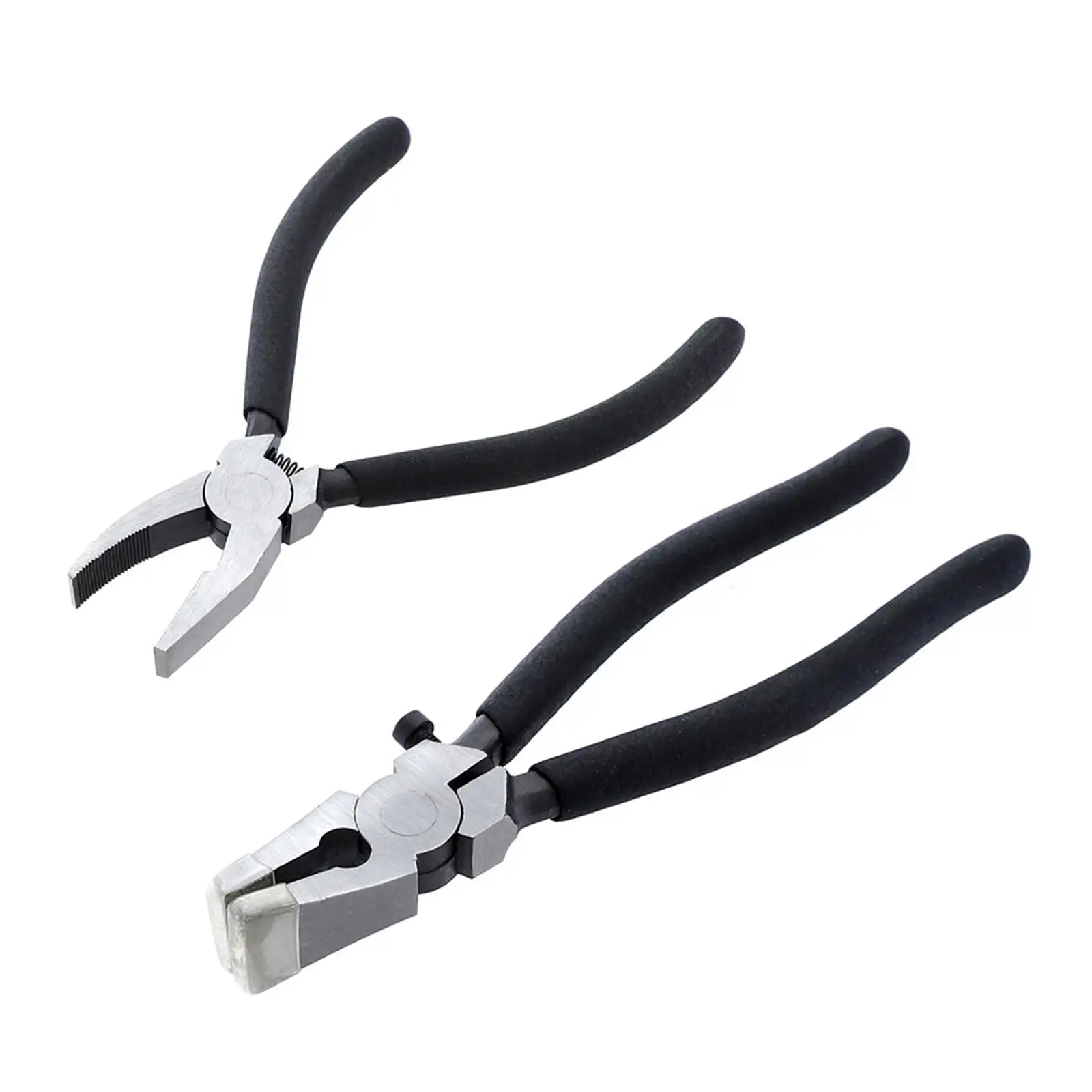 Glass Cutting Tool Flat Nose Pliers Glass Cutter Tool Multipurpose Glass Breaking Pliers for Tiles Stained Glass Work Mirrors