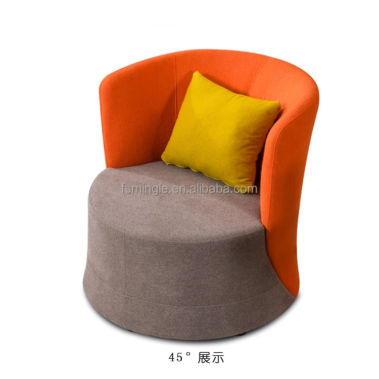 

Customized Single Round Fabric Type Leisure Lobby Chair Hotel Chair Public Lounge Armchair