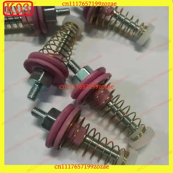 k3 Ceramic Yarn Tensioner Clamp with 2-Screw Teeth M5 Thread for Textile Knitting Machine 10 Pack