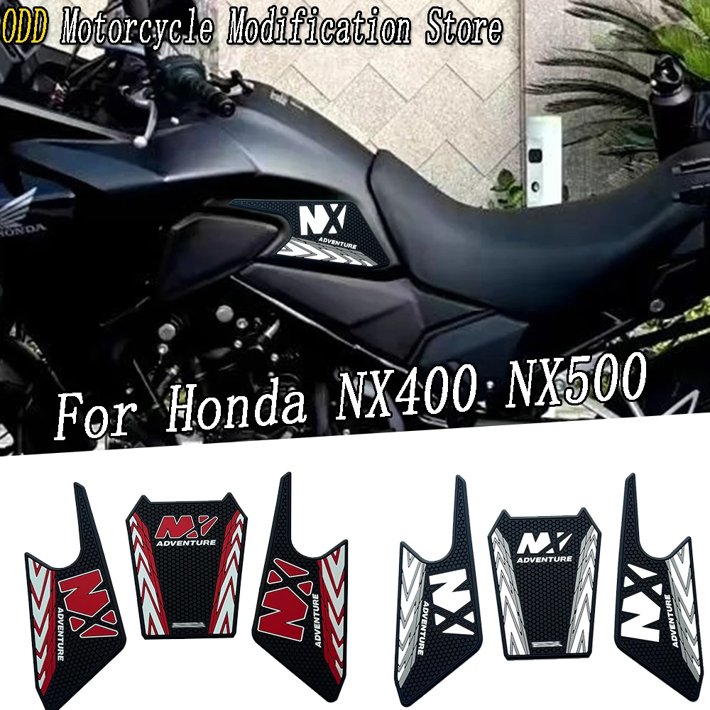 

For Honda NX400 NX500 Motorcycle Tank Pad Protector Sticker Decal Gas Knee Grip Tank Traction Pad Side new model 2024