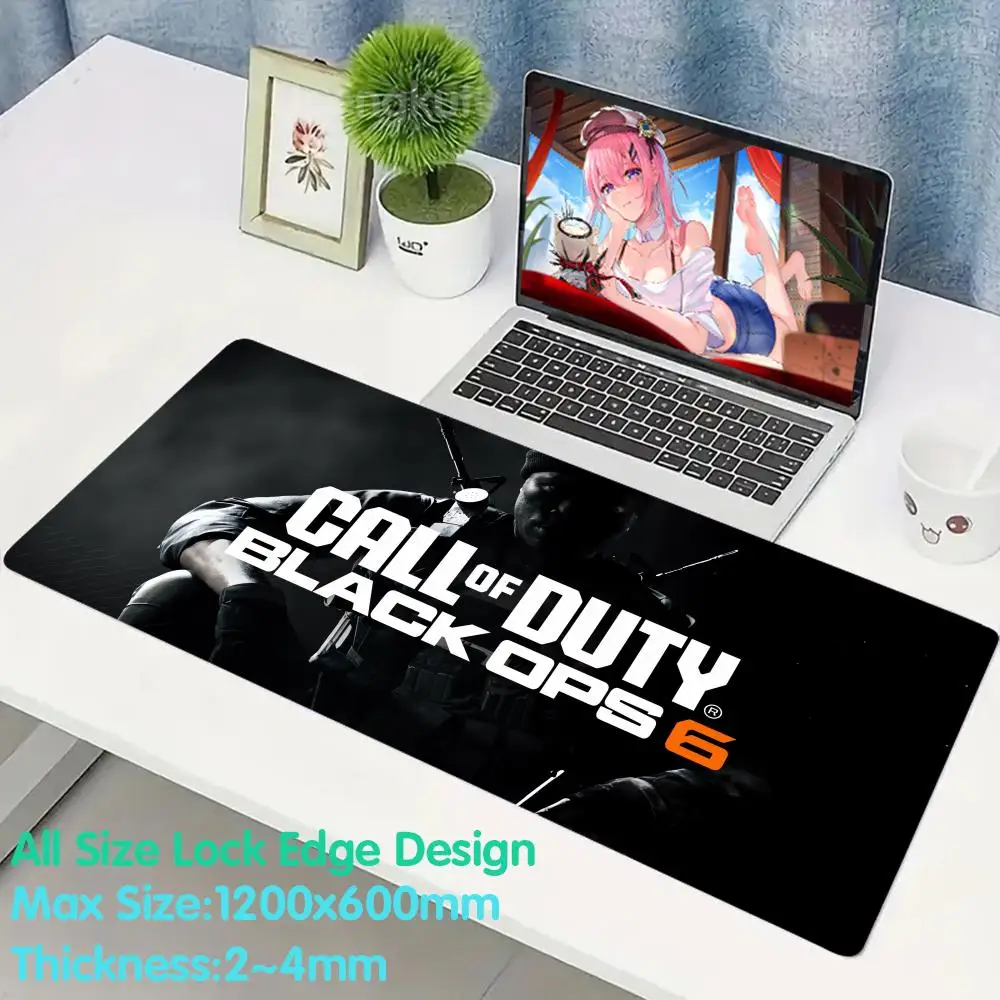 C_call of D_duty B_black O_ops 6 Mouse Playmat Pad Rubber Mouse Pad Cute Stuff 4mm Super Big keyboard Accessories