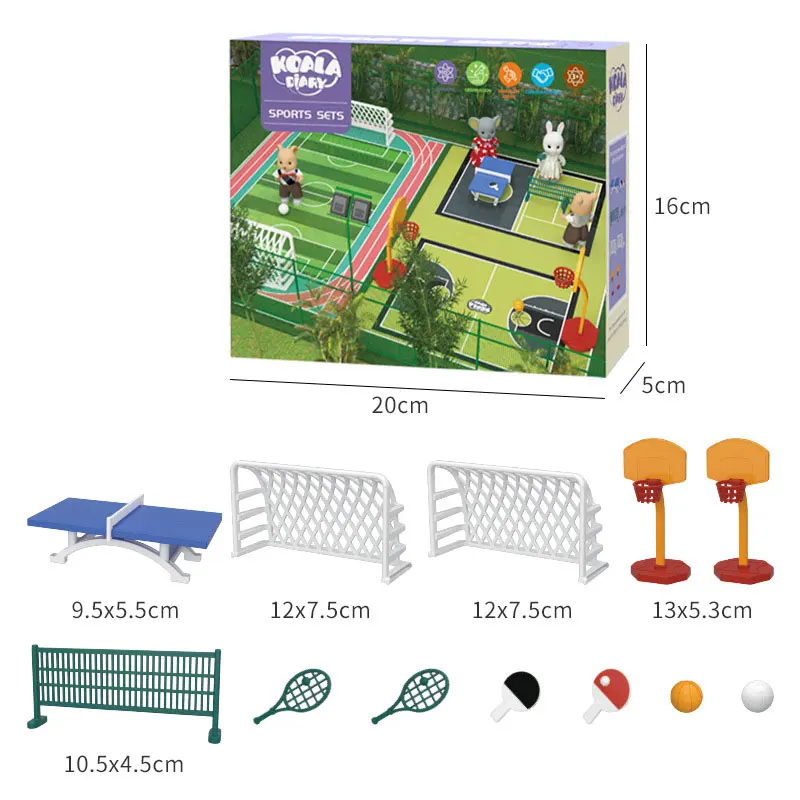 Rollenspiel Spielzeug 1:12 Puppenhaus Koala Klassenzimmer Szene Zubehör Schwimmbad Miniaturmöbel Mädchen Geburtstagsgeschenke