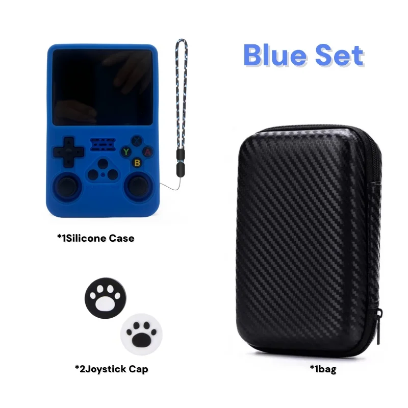 4 IN 1 for R36S Game Console Storage Bag &  Joystick Cap & Silicone Case for Game Accessories view 6