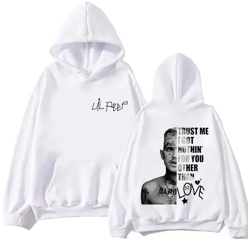 Rapper Lil Peep Merch Hoodies Herren Damen Kleidung Hip Hop Vintage Pullover Mode Lässig Übergroßer Kapuzenpullover Streetwear – Detail 3