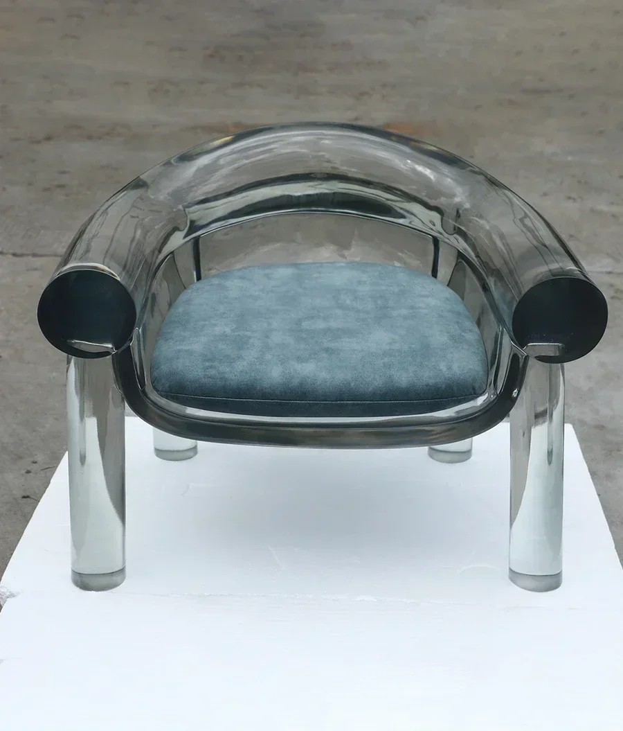 Hot SalesTransparent Resin Sculpture Bench Art Deco Creative Lounge Chair