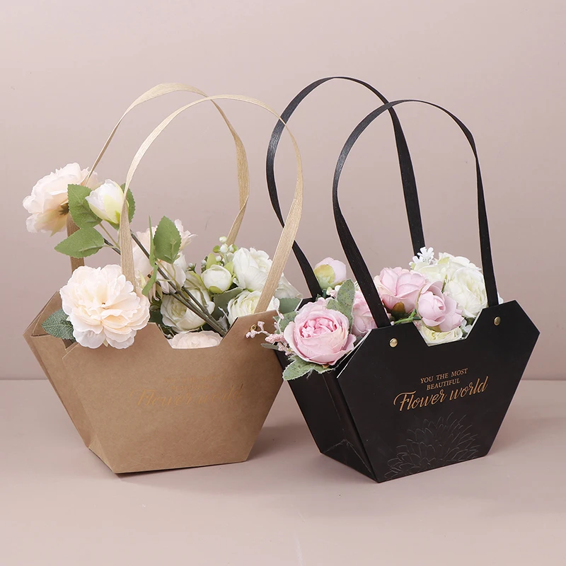 Herz Handtasche Hand boxen Blume Süßigkeiten Geschenk Bouquet Blumen arrangement Verpackung Tasche DIY Blumen material Party liefert