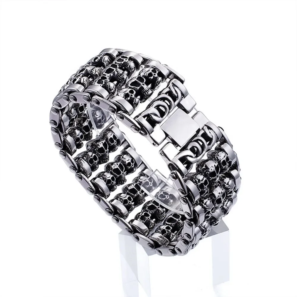 35MM Men's Stainless Steel Skeleton Men's for Bracelet Chain Jewelry