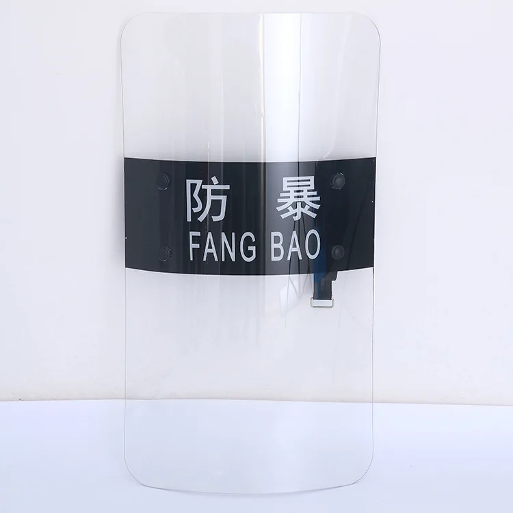 900×500×3.5mm Transparent Pc Square Riot Shield Security Equipmenthandheld Shield Security Equipment