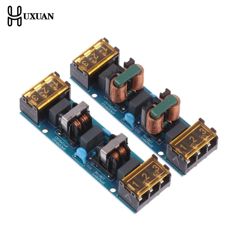 6A 25A EMI Filter Power Filter Board High-frequency Two-stage Power Low-pass Filter Board EMC Audio Amplifier Purifier