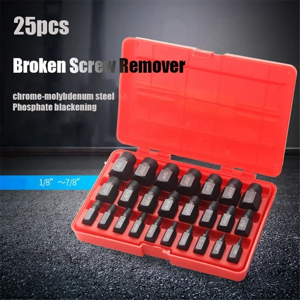 

10/25pcs Screw & Bolt Extractor Set Screw Extractor Remover Broken Bolt Remover Tools