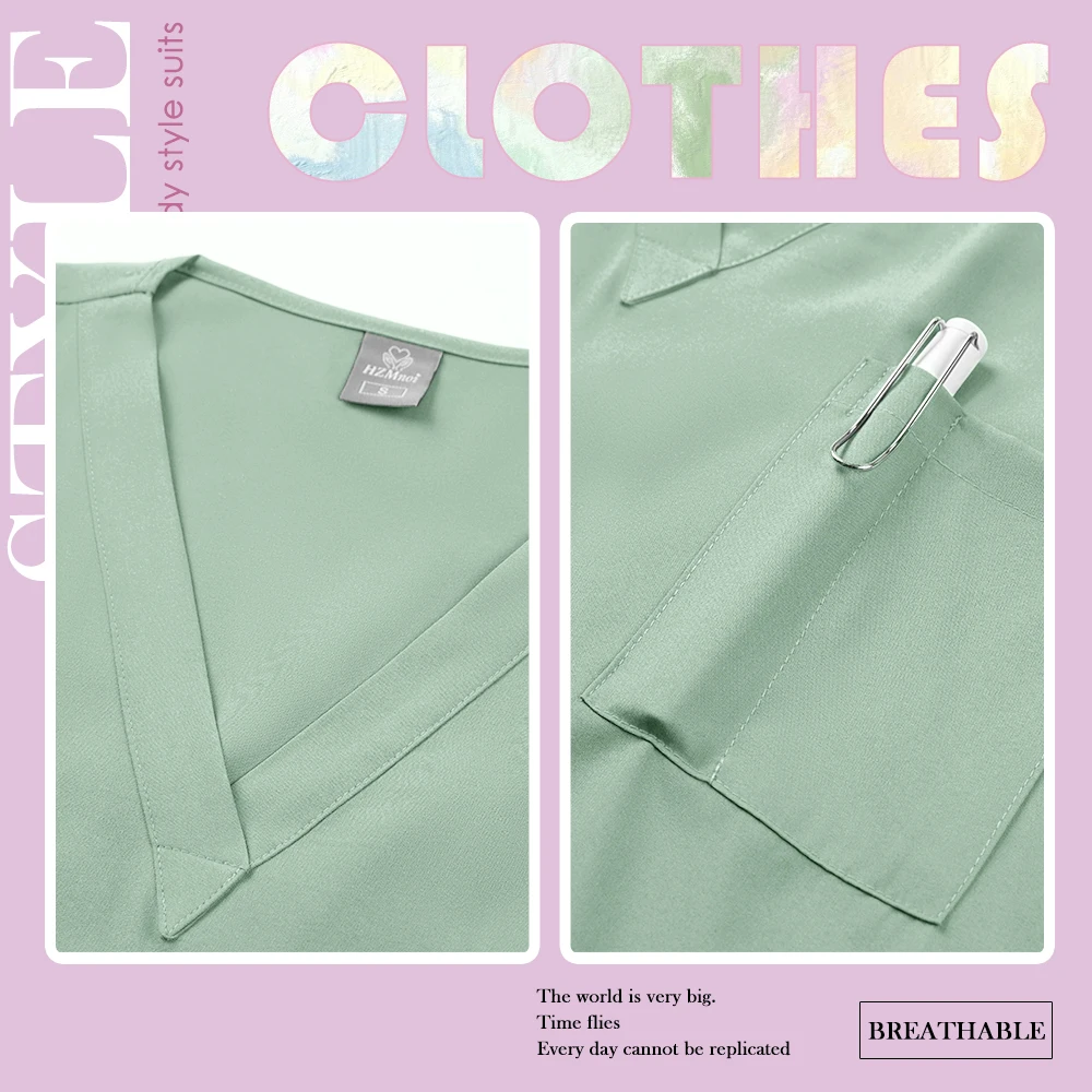 Wholesale Price Medical Suit for Women Surgical Gown Lab Coat with Pockets Dental Scrub Veterinary Uniform Soft Nursing Articles