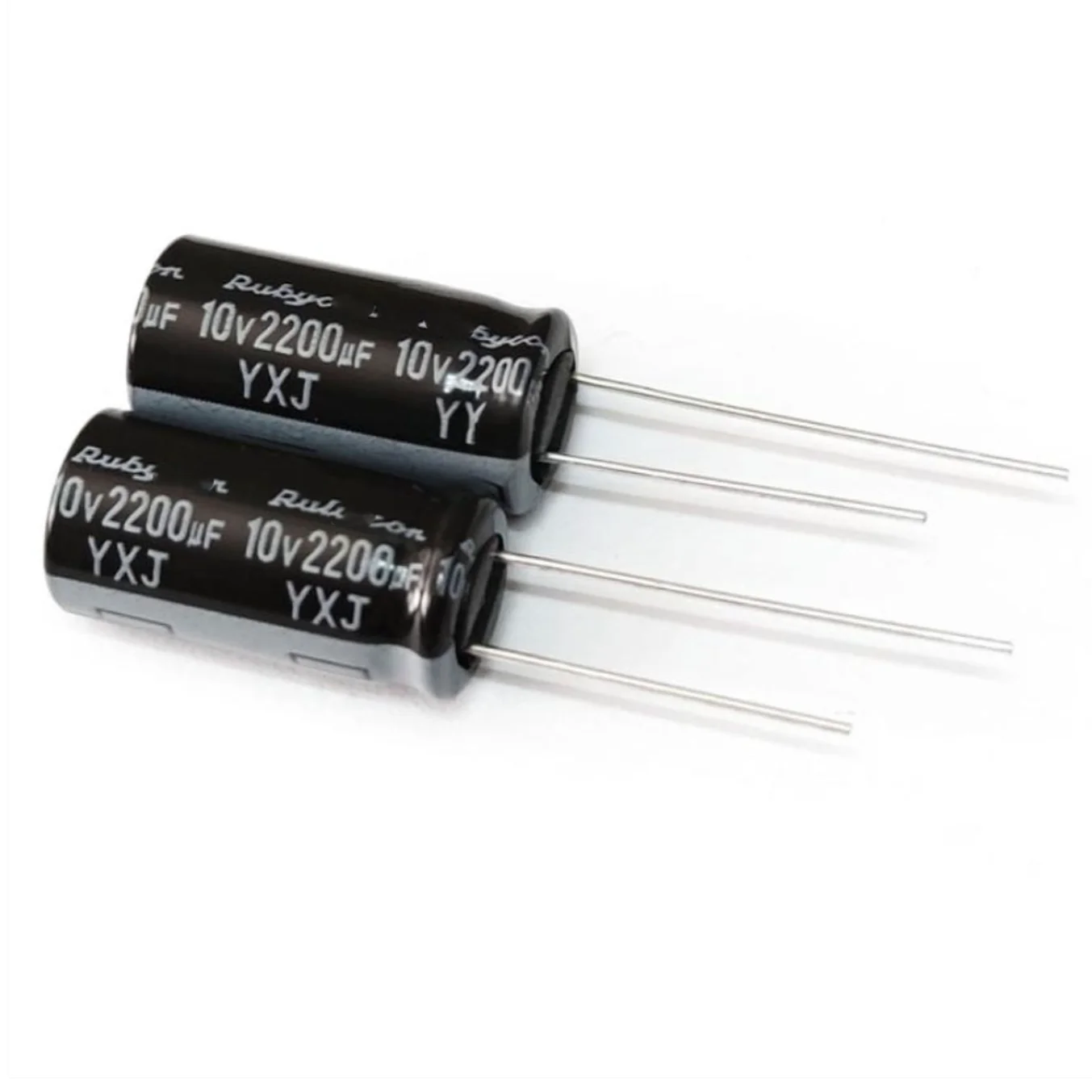 10 فولت YXJ 105 ° C حياة طويلة 10 فولت 220 فائق التوهج 330μF 470 فائق التوهج 1000 فائق التوهج 2200μF 3300μF 4700 فائق التوهج الأصلي شعاعي الرصاص الألومنيوم المكثفات الكهربائية