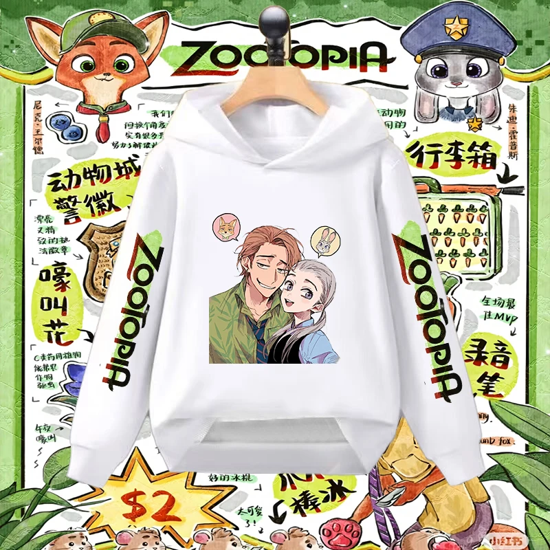 ديزني الاطفال مقنعين البلوز Zootopia جودي هوبس نيك وايلد الأخوات مطابقة ملابس الأطفال شخصية كرتونية ارتداء