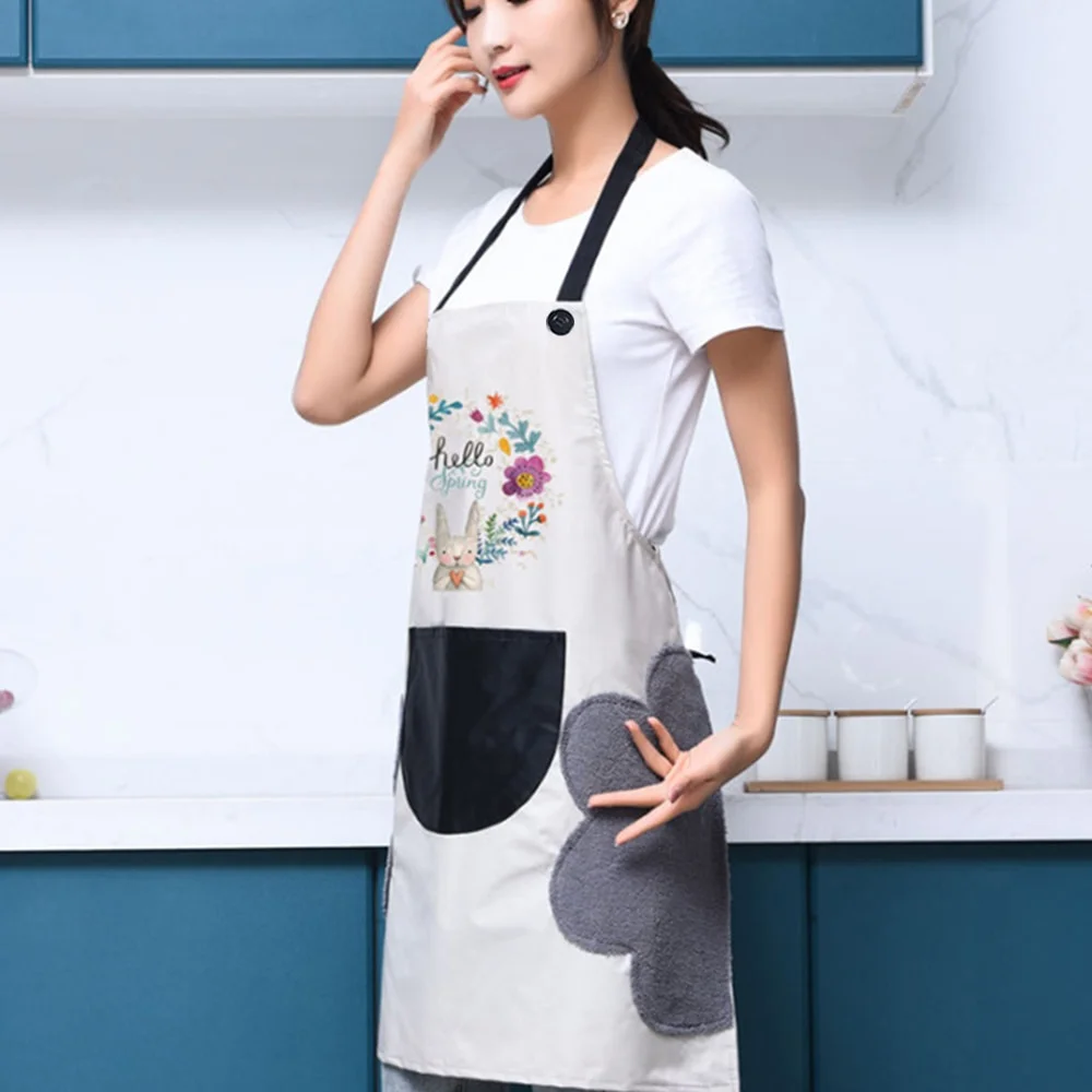 Aprons for Woman Kitchen  Accessories Apron Household Apron for Kitchen Oil-Proof Baking Waterproof Wipeable Kitchen Apron