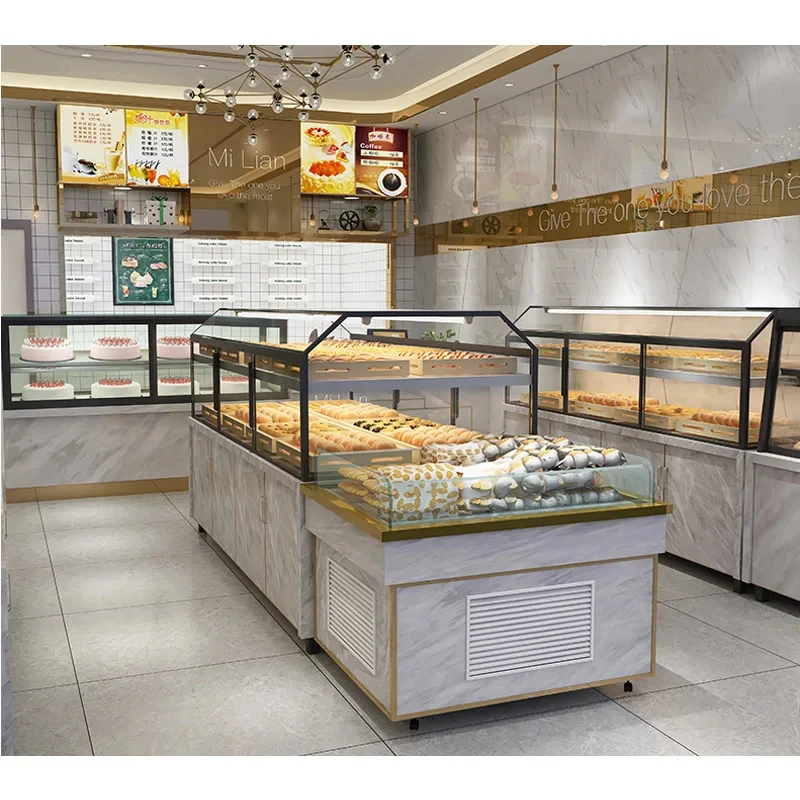 

custom.Best Price Corner Showcase Cabinet Modern/Customizable Lighting Color Commercial Bakery/Cake S