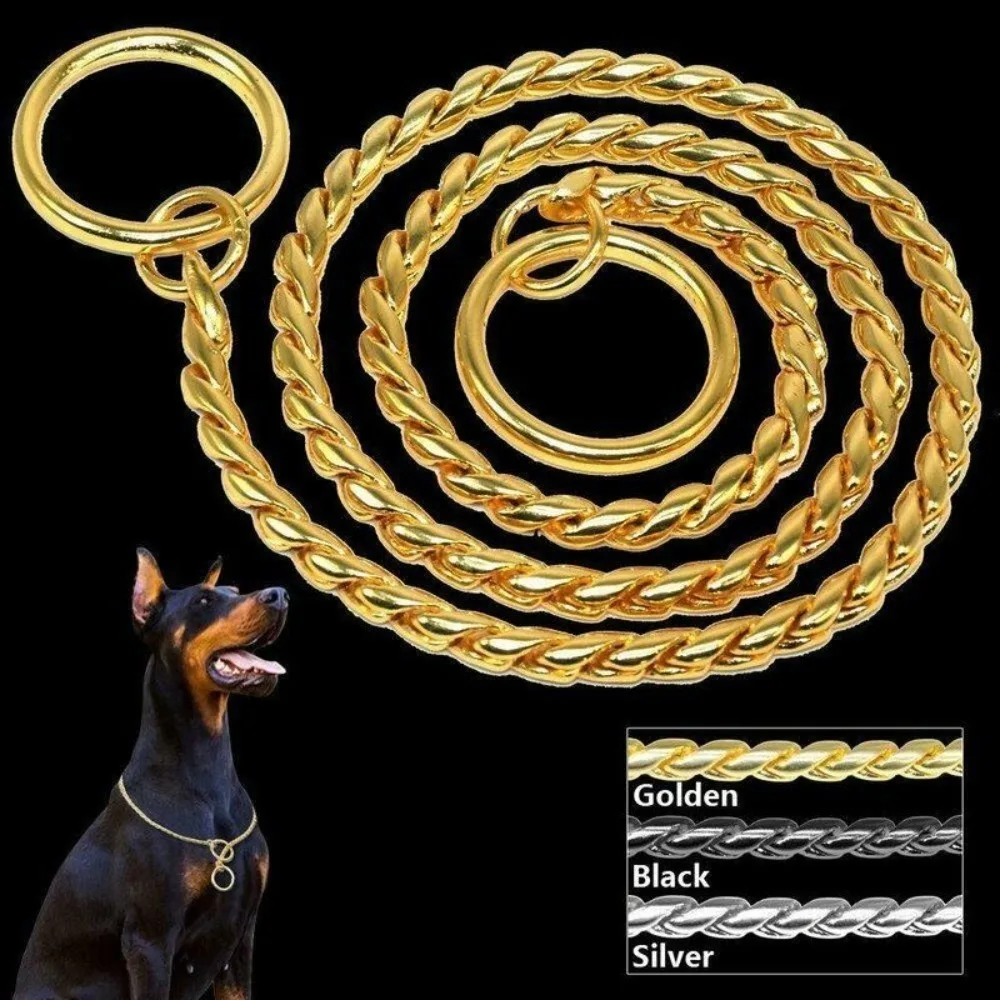

Hot P Slip Chains Collars Pet Show Collar Dog Collar Snake Chain Copper Pinch Collar Pet Pincher Chain