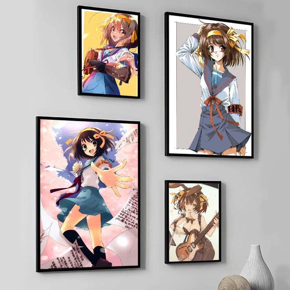 1pc Haruhi Suzumiya Poster HD Posters Home Room Bar Cafe Decor Art Wall Painting Picture