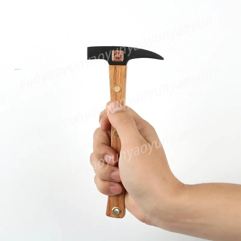 440C Alloy Steel Small Hammer, Hammer Head Hardness Rockwell Hardness Above 57 Degrees, with American Red Oak Handle