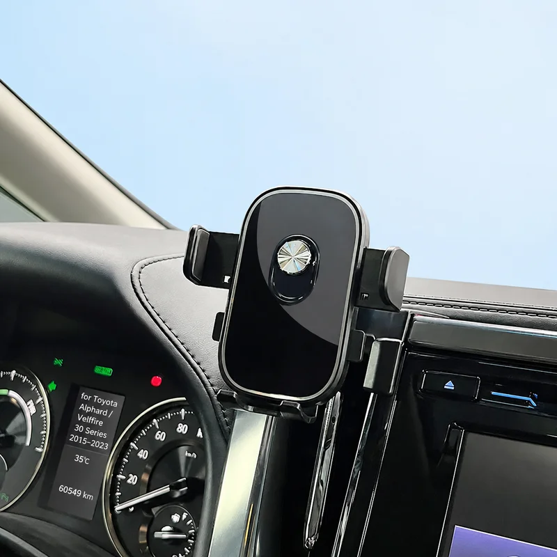 Car Phone Holder for Toyota Alphard Vellfire 30 Series Dashboard Smartphone Mount LHD RHD Large Small Screen 2
