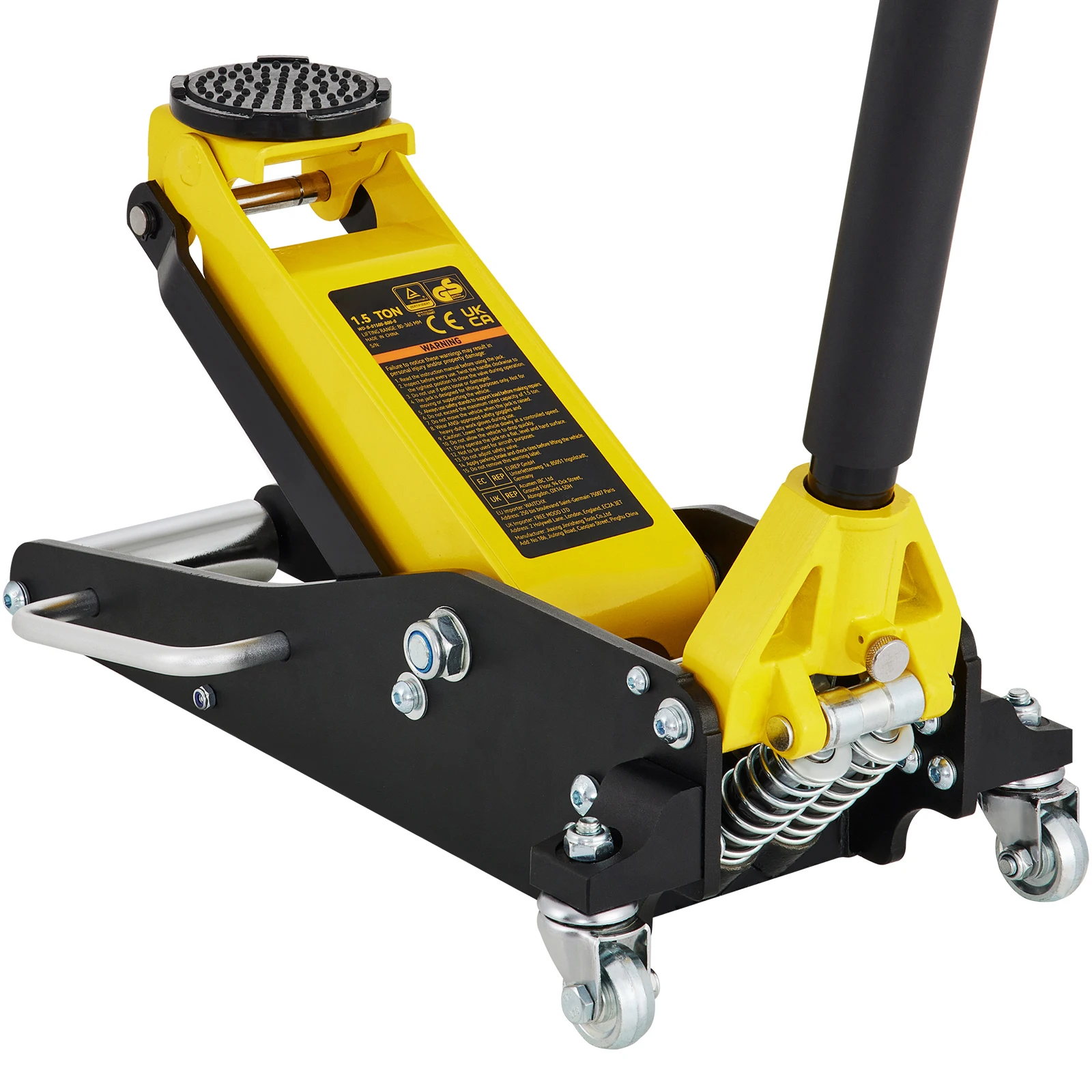 VEVOR 1.5/2.5/3 Ton Low Profile Floor Jack, Aluminum and Steel Racing Floor Jack with Dual Pistons Quick Lift Pump