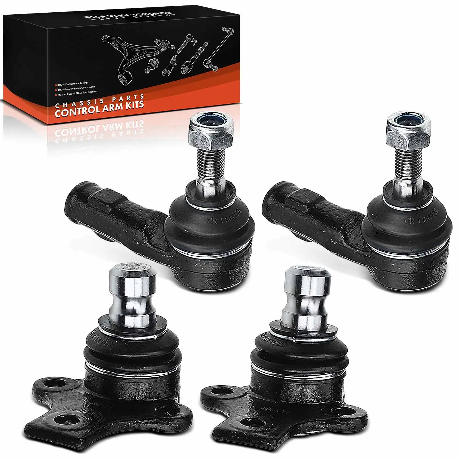 Frankberg 4-delige draagarmset vooras linkerzijde voor VW Golf 2 3 4 Polo 6KV2 Passat 35I Seat Ibiza 357407365