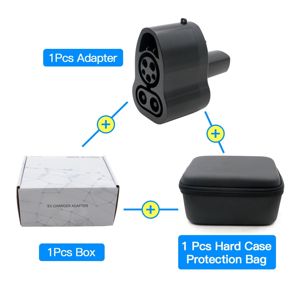 Adattatore per caricabatterie CCS 1 a Tesla EV connettore di ricarica per veicoli elettrici 250A DC per ricarica rapida modello 3/Y/S/X